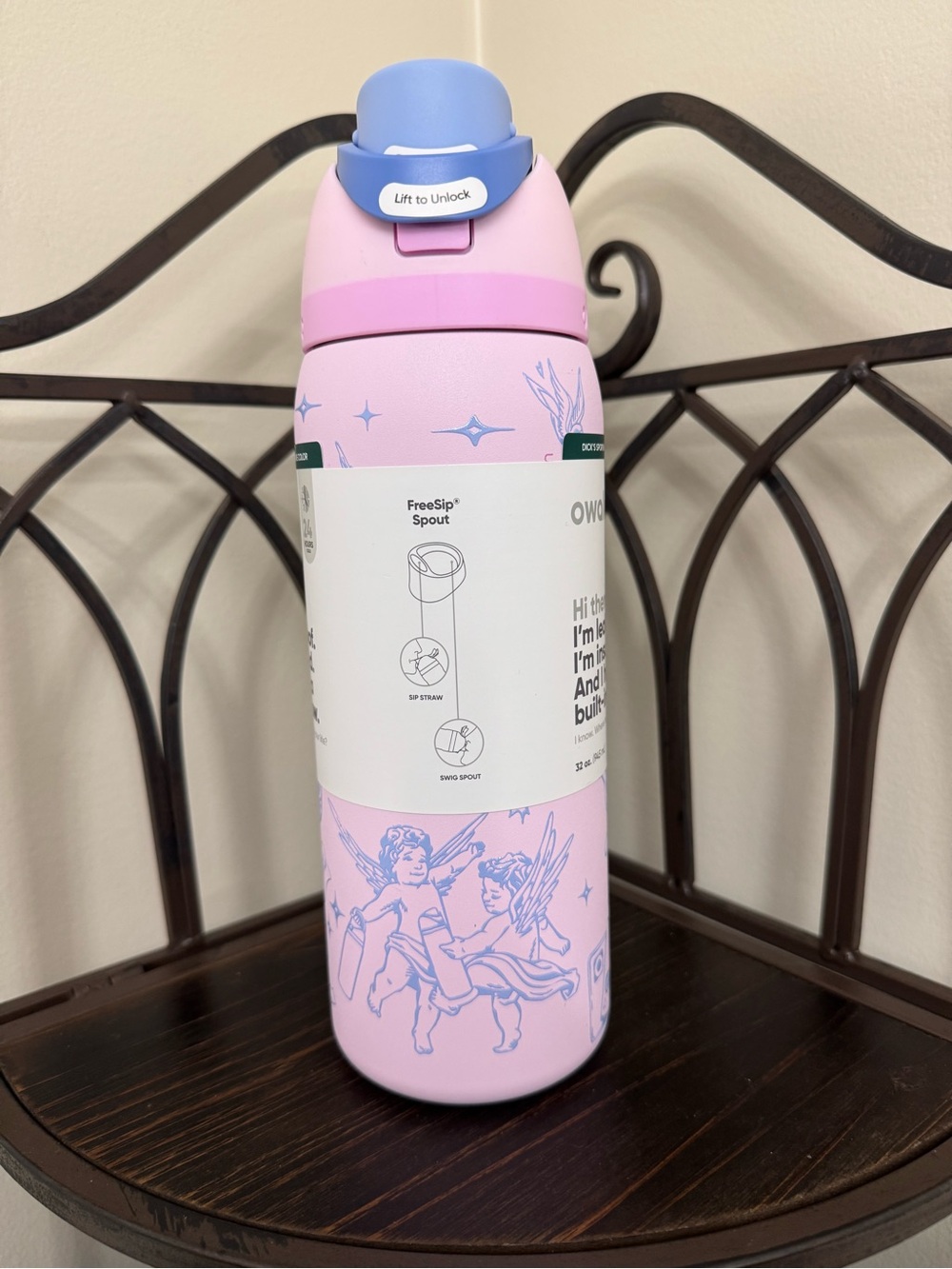 Owala 32oz FreeSip Shot to the Heart Pink Insulated Water Bottle